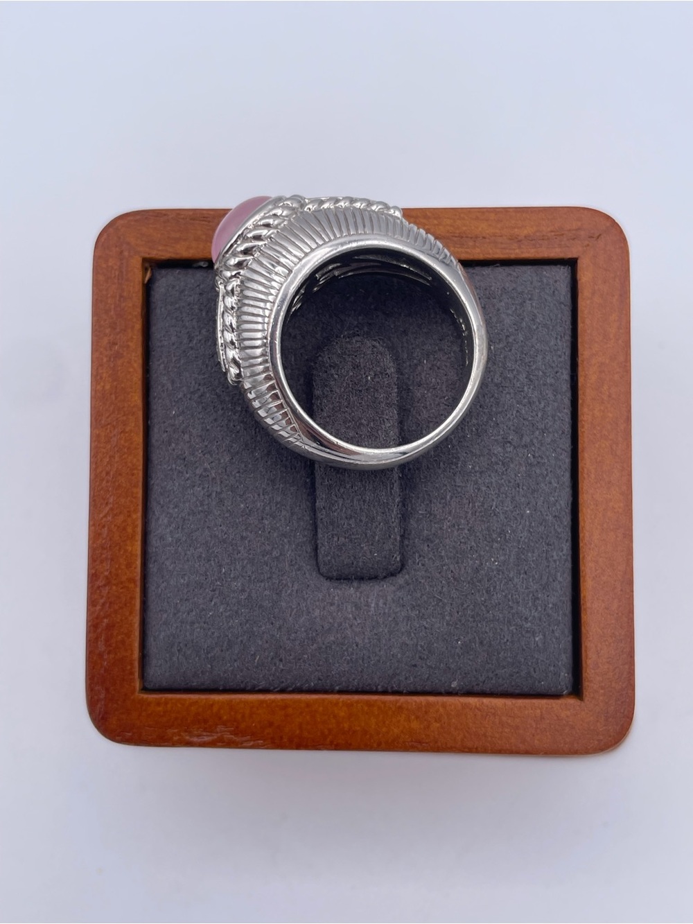 Judith Ripka Sterling Silver 925 Rose Quartz CZ Ring | DQCZ Thailand Size 6 - Picture 3 of 10